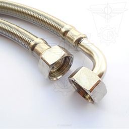 [403006...C90] Adjustable plumbing hose - SANIFLEX® F3/8xF3/8 90° - 403006-C90