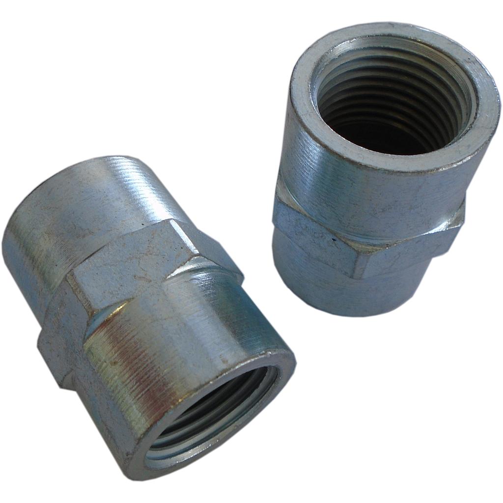 Gegalvaniseerde koppeling in staal F 1/2'' x F 1/2'' voor INGAS® & EXAGAS® 