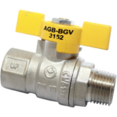 Gas ball valve - High temp. 333312CRP M1/2" x F1/2" - Chromed brass valve