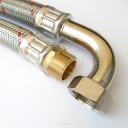 [406025...C90] Flexible EPDM hose with braided galvanized steel DN25 M4/4" x F4/4" 90° - 406025C90