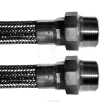Stainless steel flexible hose - M x M - fig 341 400-004 NBN EN ISO 10380 