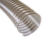 Suction Polyurethane hose - AERODUC®-PU-PUR MEDIUM - Hybrid SSW (Hydrolyse + Food) - Stainless steel wire - FDA - UL94 V2 - 5412008