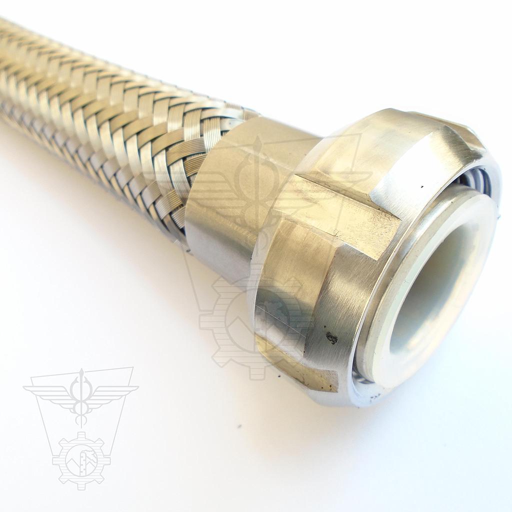 Tubo flessibile PTFE liscio - Trecciatura in acciaio inox - Montaggio - 250-WBSSW
