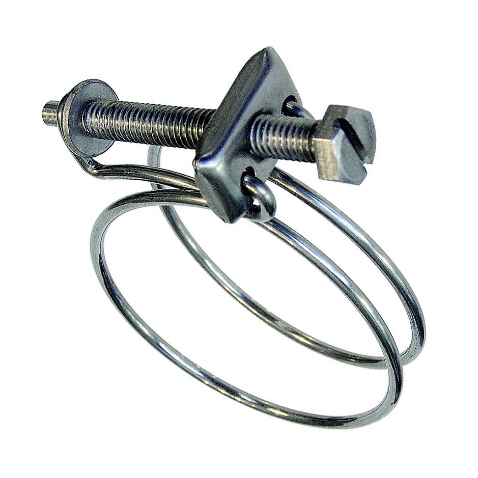Doppia fascetta stringitubo in filo d'acciaio W1 - 82001
