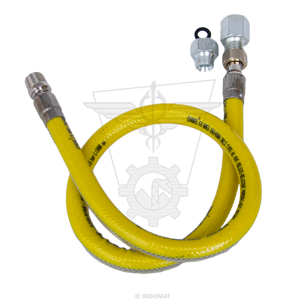 Gas hose Exagas® DN12 M1/2" x F1/2" EN 14800 - 435015