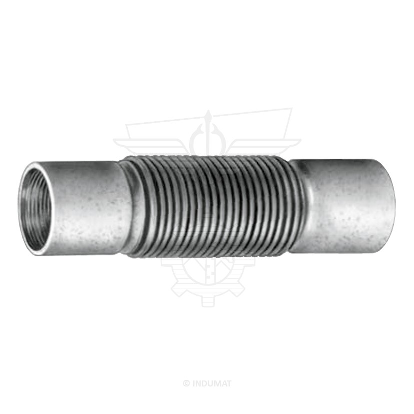 RVS compensator met vaste binnendraad aansluitingen - 412GI