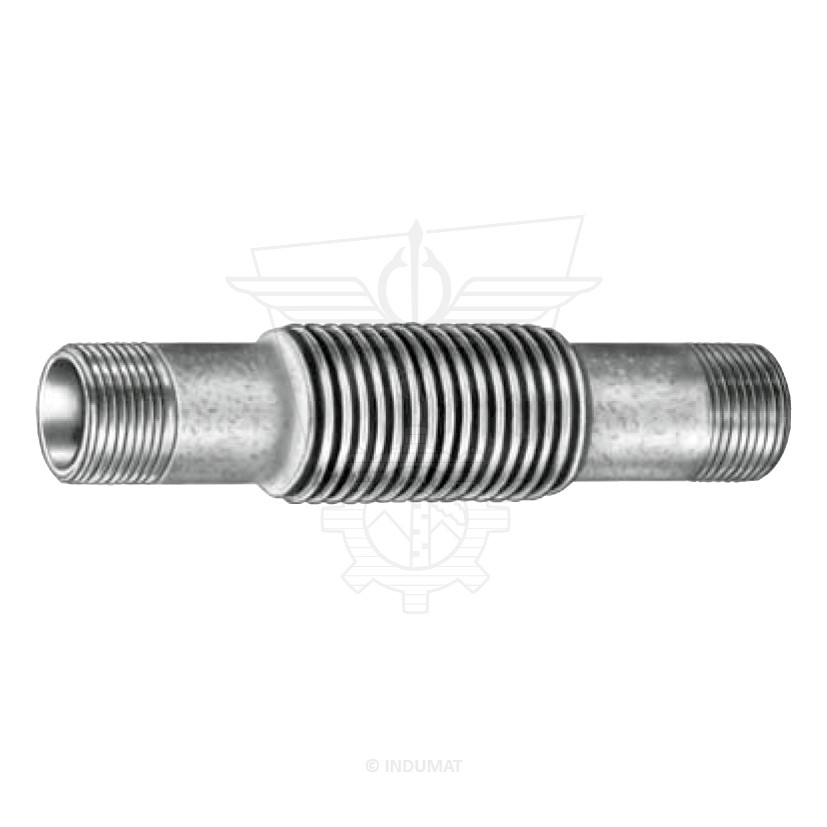 Compensateur en acier inoxydable avec raccords mâles fixes - 412GA