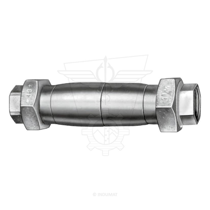Stainless steel bellow with female thread (fig330) - Type HV with external protective sleeve - 412HVM