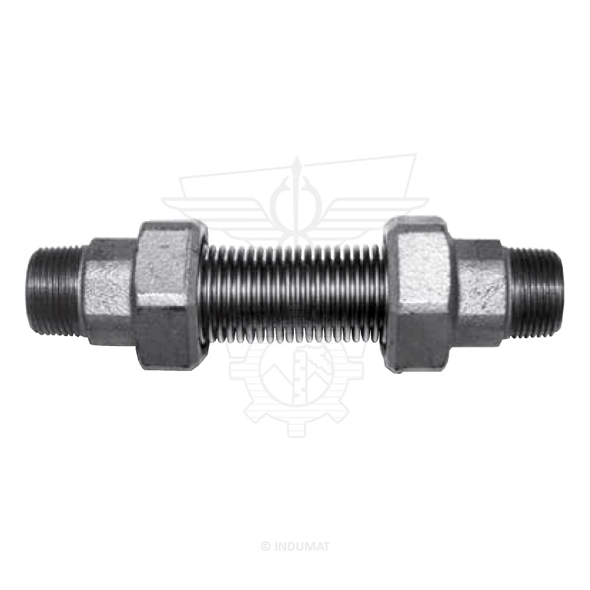 Compensador de acero inoxidable con acoplamiento macho (fig331) - 412VGA