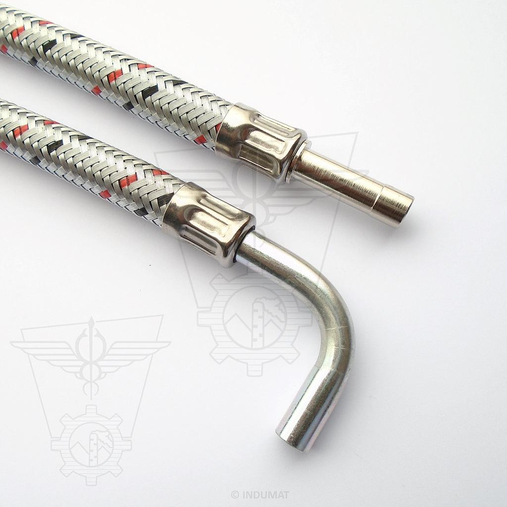 Heizöl-Flexschlauch mit 8 mm Rohr x 8 mm Rohrbogen 90° - 407005C90