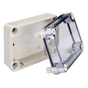 Electrical junction box in polycarbonate - 100803 (50x65x35mm, Clear)
