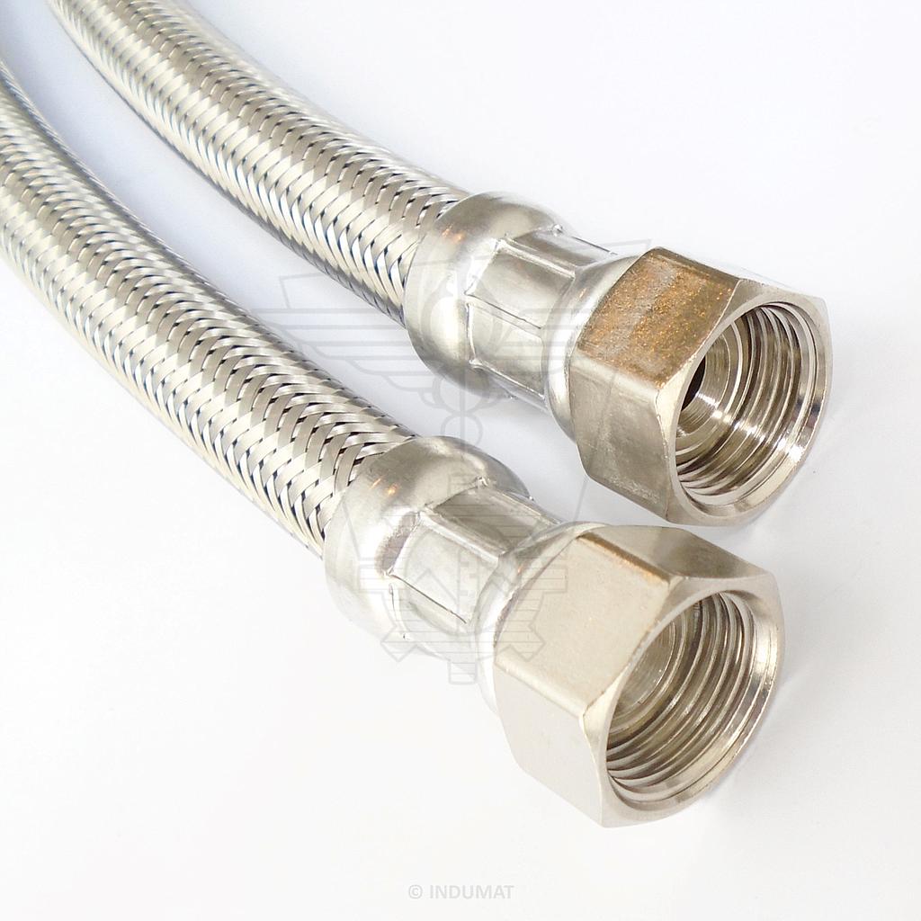 Tubo flessibile in EPDM con treccia in acciaio inox DN13 Dado girevole F x F - 4180131 