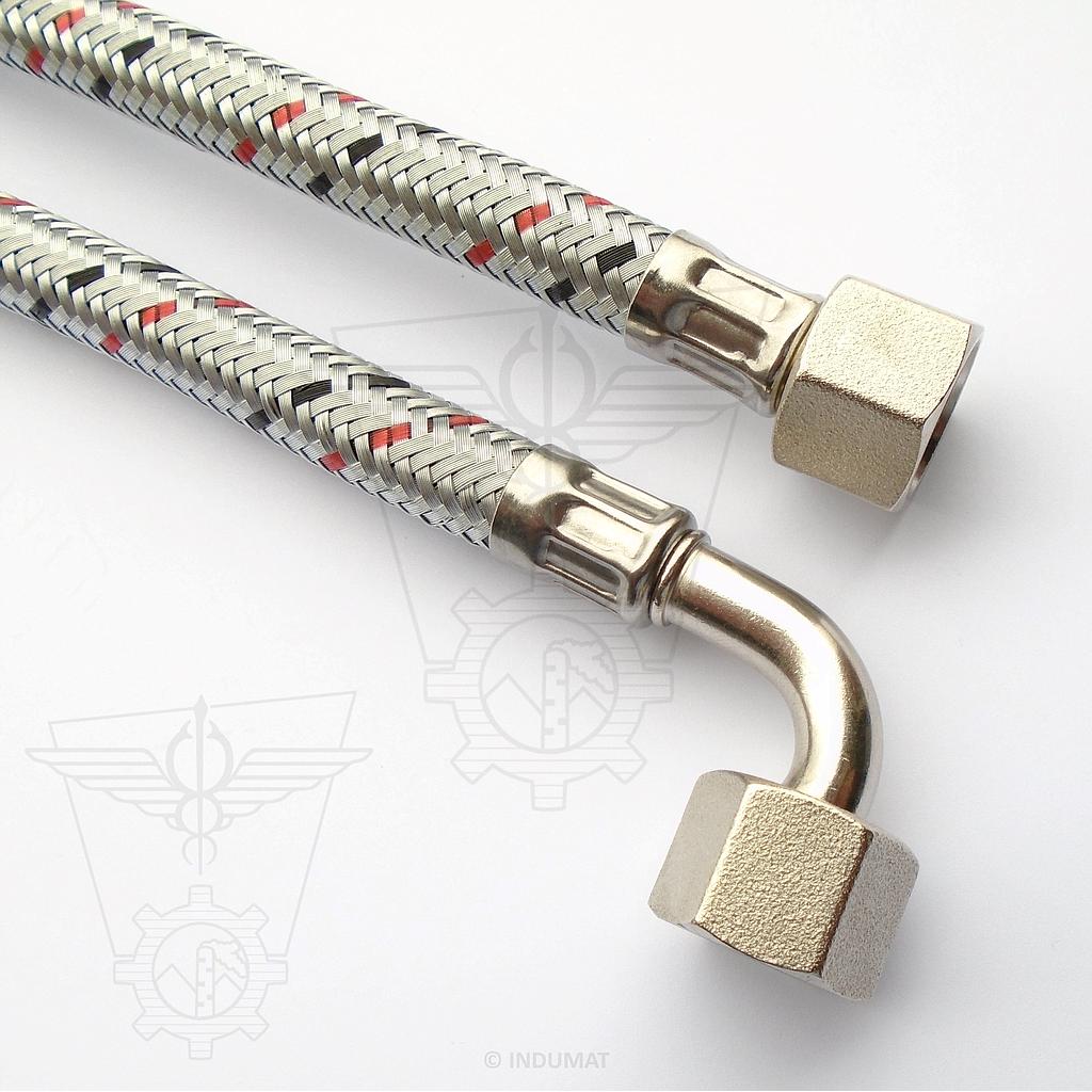 Tuyau flexible pour brûleur à mazout de chauffage F3/8" x F3/8" C90 - 407004C90