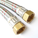 Tubo flessibile in EPDM con treccia in acciaio zincato e raccordi in ottone DN20 F3/4" x F3/4" - 4060201 (300)