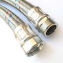 EPDM hose with galvanized steel braiding and galvanized steel couplings DN32 M5/4" x F5/4" - 406032S (300)