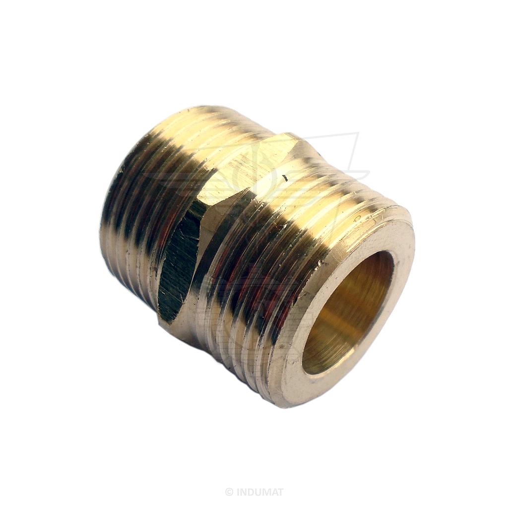 Dubbele nippel uit messing M x M - 317