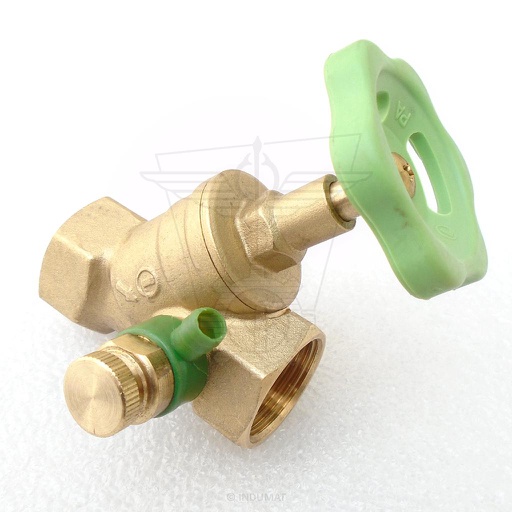 [3234342FFP] Haakse messing stopkraan met aftap F3/4" x F3/4" - 3234342FFP