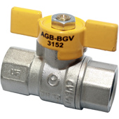 [3333122CRP] Válvula de bola de gas - Alta temperatura 3333122CRP F1/2" x F1/2" - Válvula de latón cromado