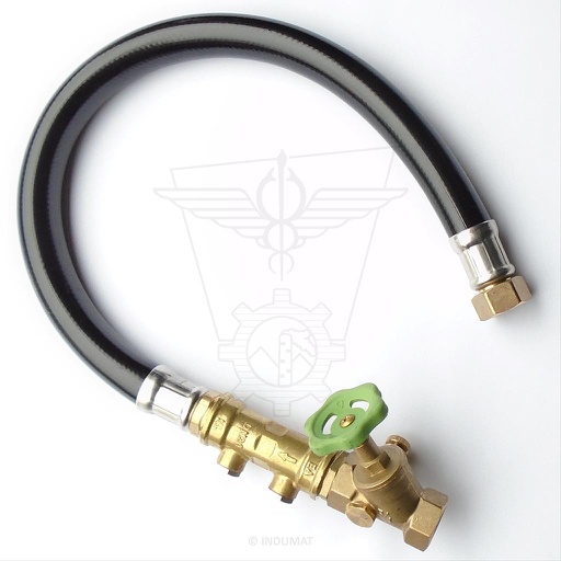 [410434060ALOO] Wasserzähler anschluss - Ventil FxM3/4+Rückschlagventil+SANIFLEX®-AL ACS M3/4xF4/4 600MM