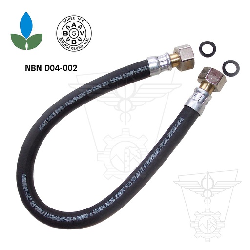Tubo flessibile in gomma per gas INGAS® con guarnizioni - Certificato AGB/BGV - Norma NBN D04-002 - 401