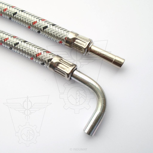Tuyau flexible pour brûleur à mazout de chauffage d8xd8 avec coude 90° - 407005C90