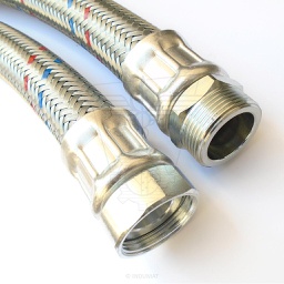 EPDM hose with galvanized steel braiding and galvanized steel couplings DN32 M5/4" x F5/4" - 406032S