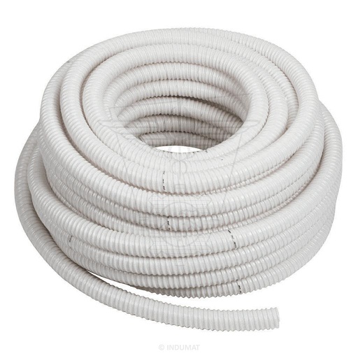 Manguera de descarga de PVC blanco, rollo de 20 m - 2140020