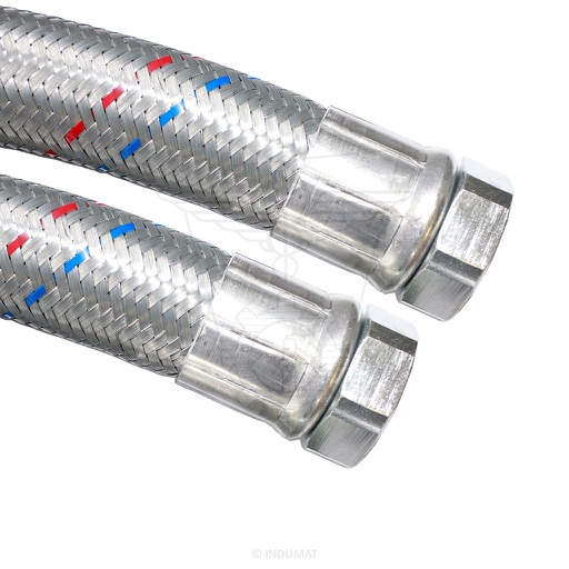 Reinforced EPDM hose with galvanized steel braid and galvanized Steel fittings DN50 F2" x F2" - 4060501S