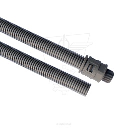 [103101...] Protective hose conducted / Made of plastic: Corrugated polyamid protective flexible tubing - COR-PA6-HB (GREY) 