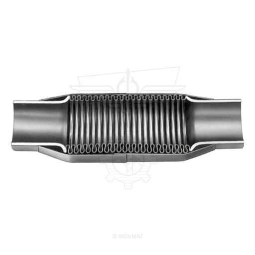 Compensatore in acciaio inox con attacco a saldare e manicotto di protezione esterno - 412SM