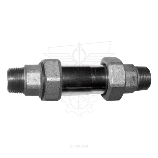 Compensateur en acier inoxydable avec raccords mâles (fig331) avec manchon de protection externe - 412VGAM
