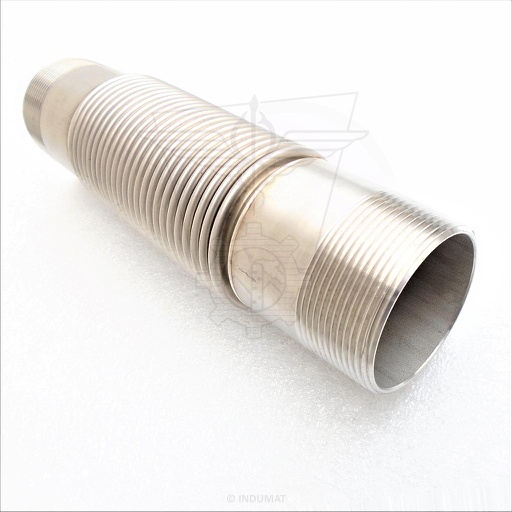 Compensateur de dilatation pour tuyau de gaz en acier inoxydable avec raccord fileté mâle fixe - 412GAS