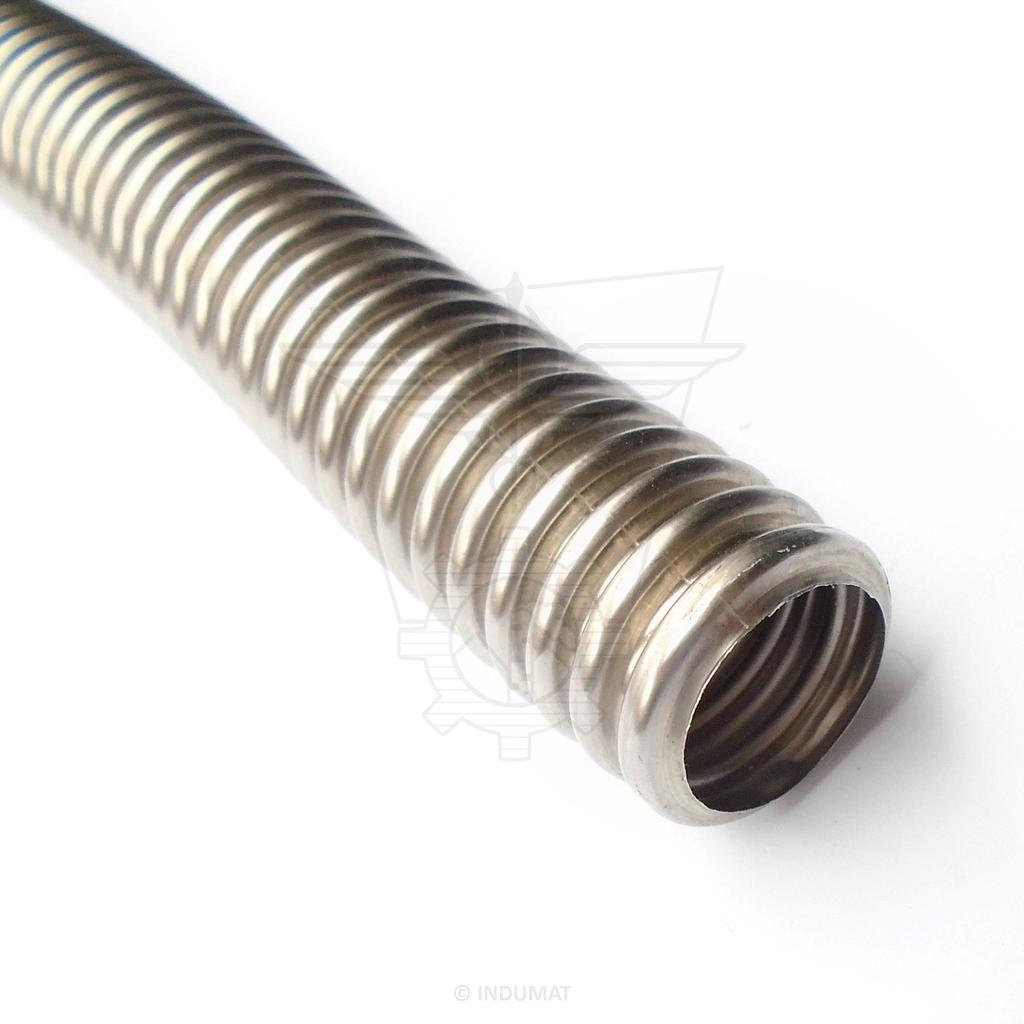 Tuyau flexible en acier inoxydable, tuyau flexible d'échappement de 1,5 x 4  pouces double tressé interne tube ondulé tuyau